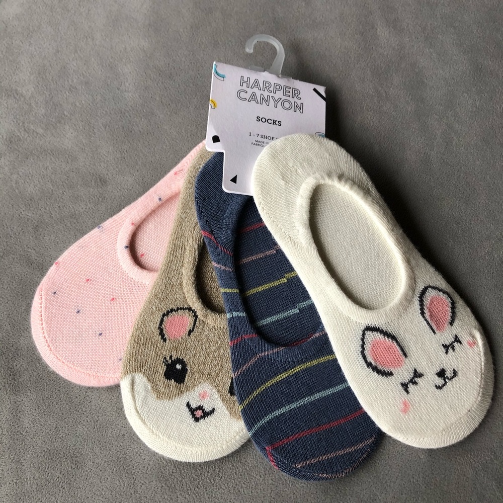 Set of 4 ~ Harper Canyon ~ Girls Low Socks